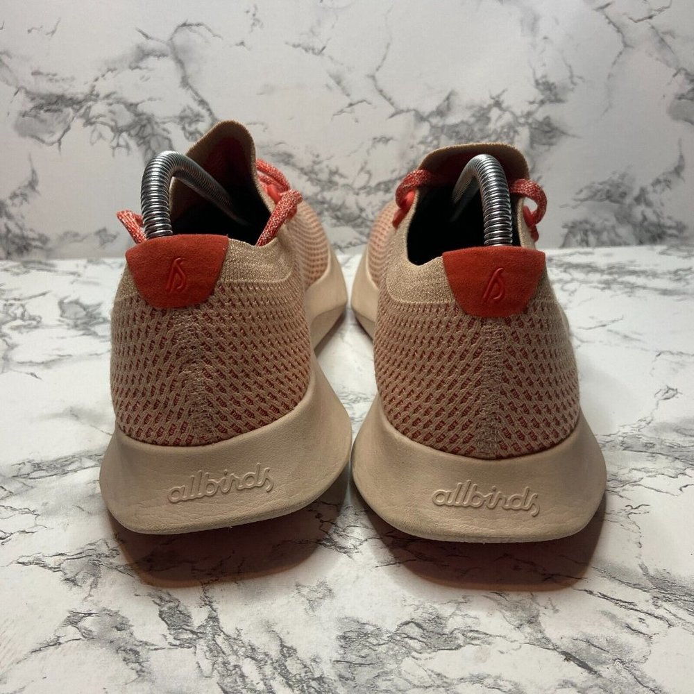 Allbirds Men 9.5 Tree Dasher Shoe Coral Pink Sneaker Lace Up Athletic Active Gym - Picture 5 of 9